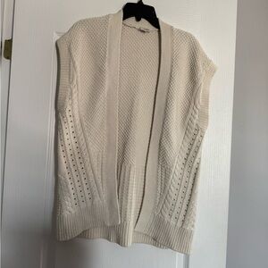 GAP 100 cotton Cream Knit Open-Front Cardigan. Ptp 20i